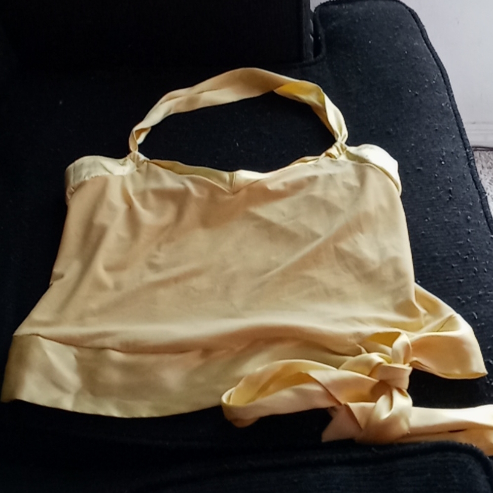 Yellow crop top